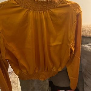 Gold satin blouse